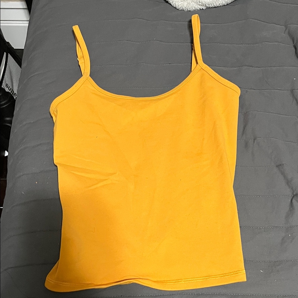 Aritzia Golden Tank, Tangerine Spaghetti Strap Camisole XS (yellow/orange)